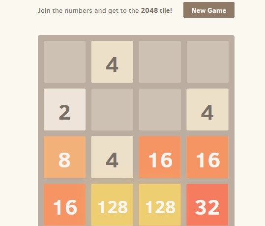 2048 screenshot