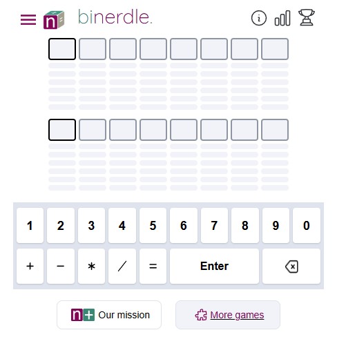 Binerdle screenshot