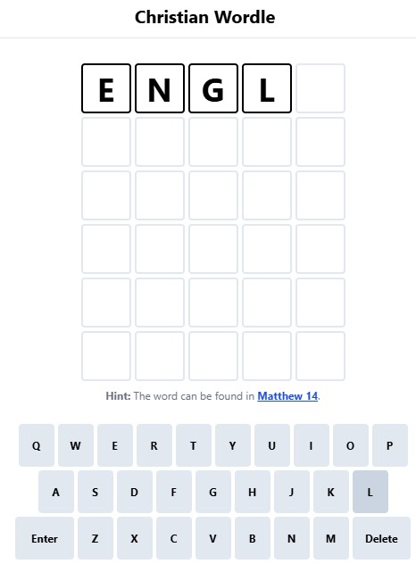 Christian Wordle screenshot