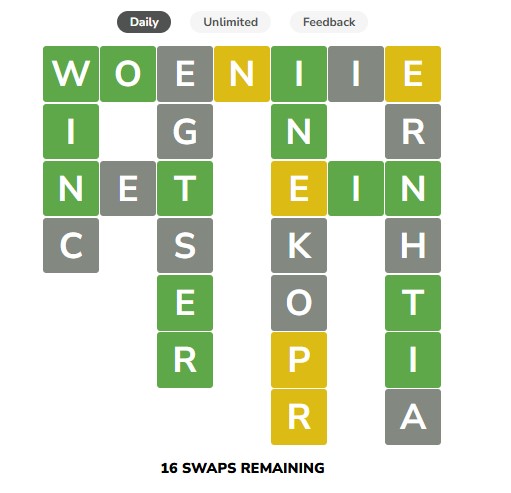 Crosswordle screenshot