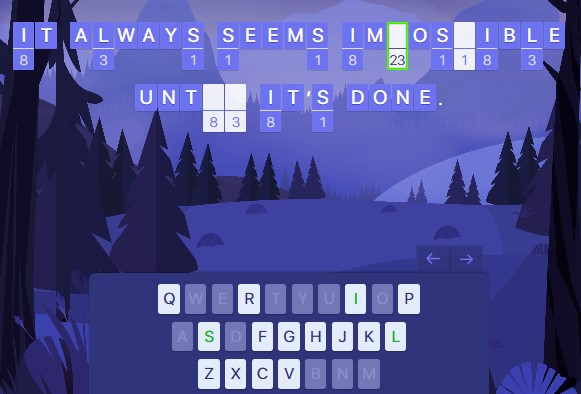 Cryptogram screenshot